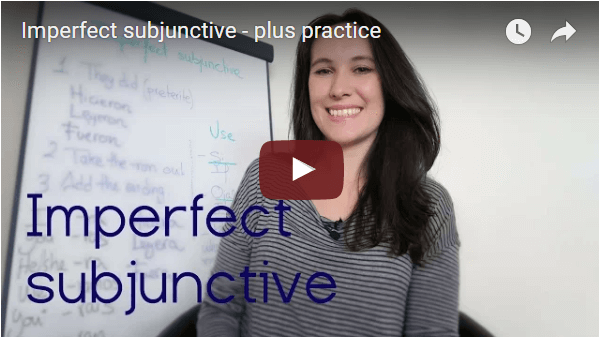 Imperfect subjunctive. I wish...