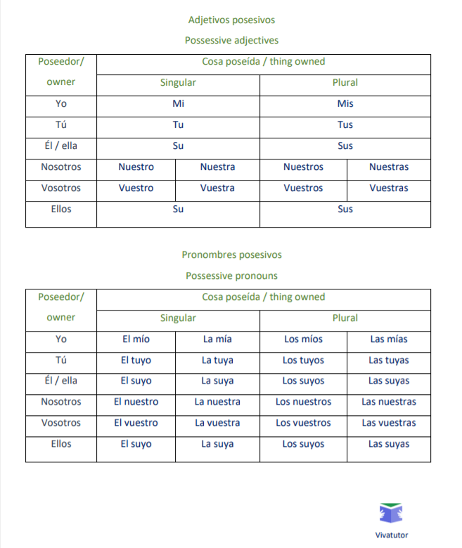 possessives-in-spanish