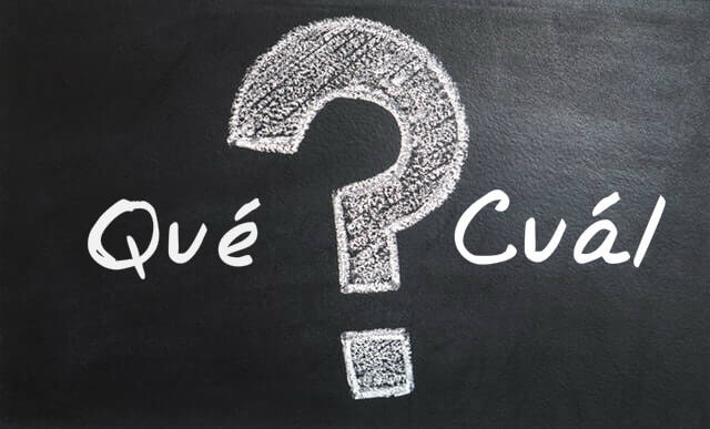 Interrogative qué and cuál